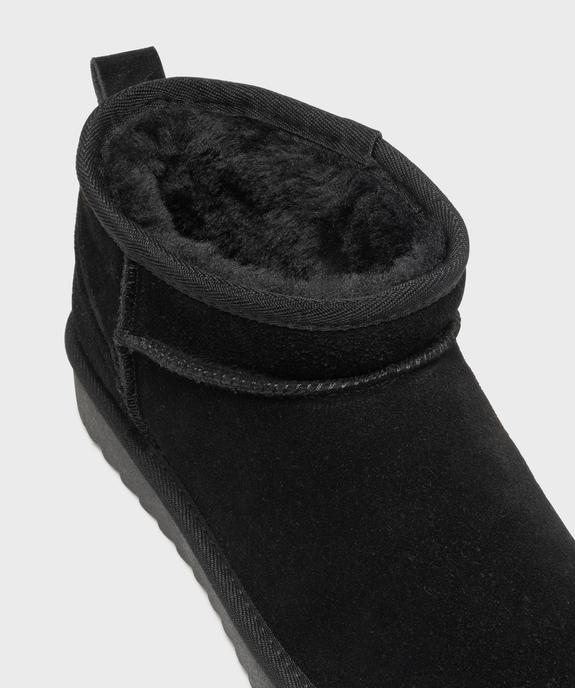 Boots fourrées dessus cuir femme vue6 - SANS MARQUE - GEMO