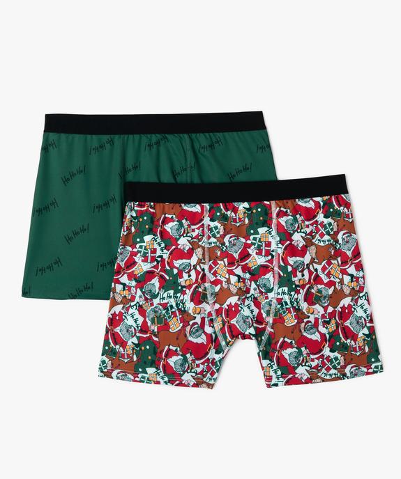 Boxer de Noël en microfibre imprimée homme vue1 - GEMO(HOMWR HOM) - GEMO