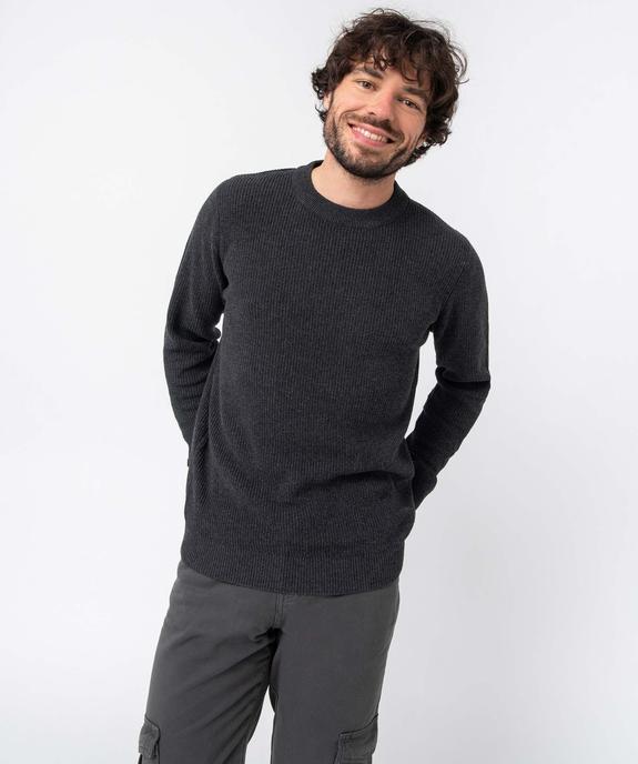 Pull homme en maille unie vue1 - GEMO (HOMME) - GEMO