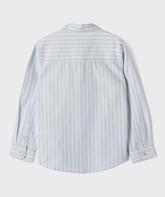 Chemise rayée avec motif brodé sur la poitrine garçon vue3 - GEMO (ENFANT) - GEMO