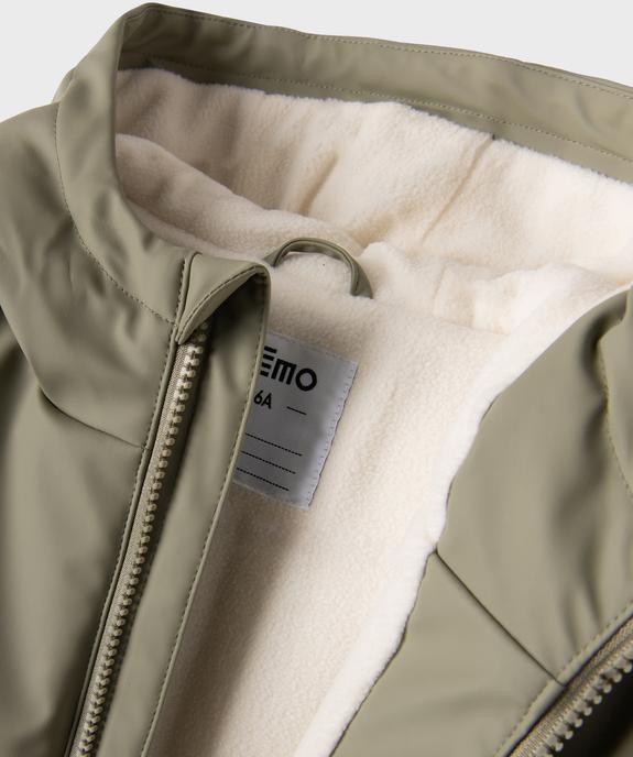 Manteau imperméable à capuche et doublure chaude garçon vue3 - GEMO 4G GARCON - GEMO