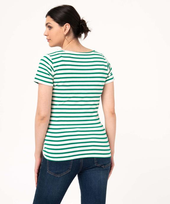 Tee-shirt de grossesse imprimé à manches courtes vue4 - GEMO 4G MATERN - GEMO