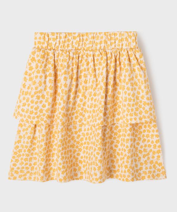 Jupe en maille à volant et taille élastique fille vue3 - GEMO (ENFANT) - GEMO
