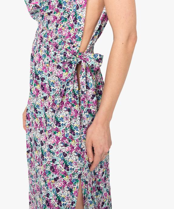 Robe de plage femme imprimée longue et échancrée  vue2 - GEMO (PLAGE) - GEMO