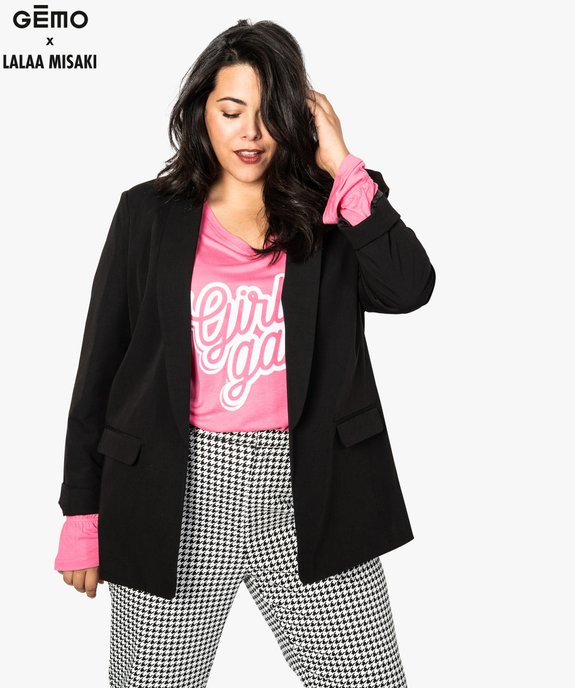 Veste de tailleur femme porté ouvert - Gémo x Lalaa Misaki vue1 - GEMO (G TAILLE) - GEMO