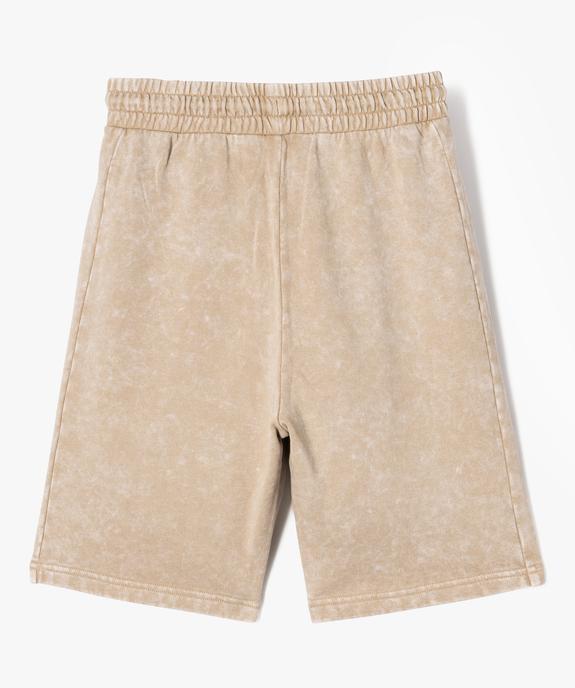 Bermuda en malle coupe ample avec ceinture ajustable garçon vue4 - GEMO (JUNIOR) - GEMO
