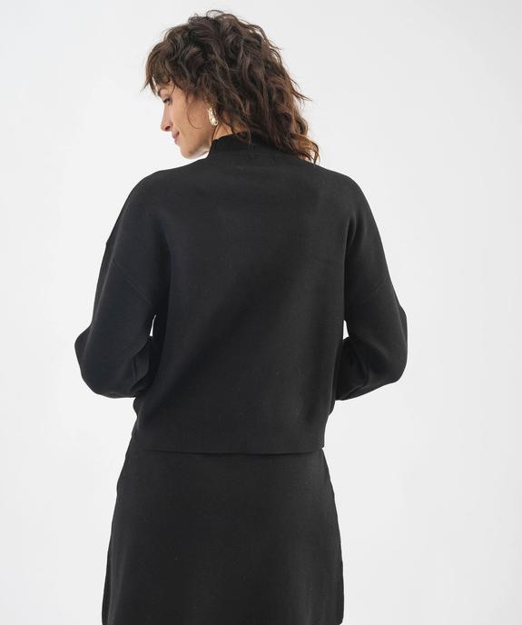 Pull à col montant coupe loose femme vue3 - GEMO 4G FEMME - GEMO