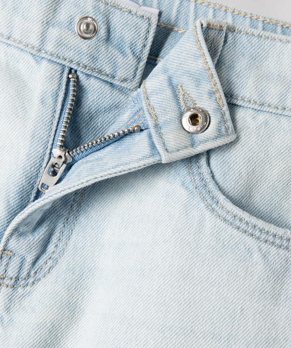 Jean slim avec ceinture élastique fille  vue3 - GEMO 4G FILLE - GEMO