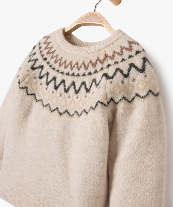 Pull à motifs jacquard bébé vue3 - GEMO(BEBE DEBT) - GEMO