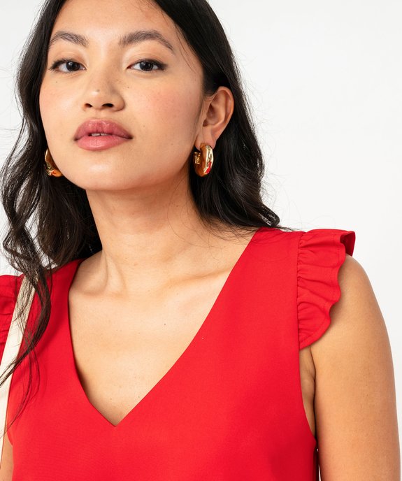 Robe sans manches à volants et dos ouvert femme vue2 - GEMO(FEMME PAP) - GEMO
