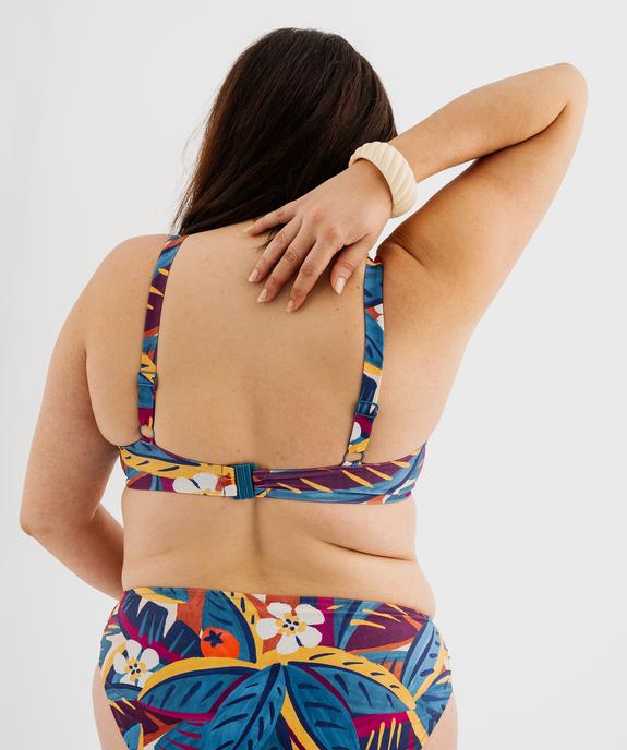 Haut de maillot de bain emboîtant à armatures imprimé femme vue3 - GEMO (PLAGE) - GEMO