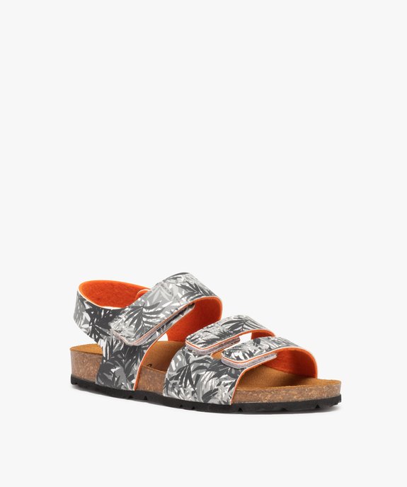 Sandales garçon à brides scratch imprimées vue2 - GEMO (ENFANT) - GEMO