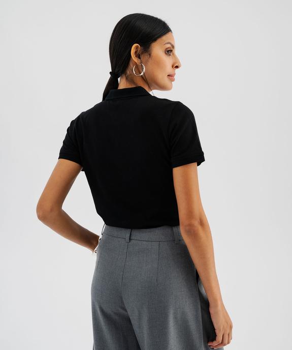 Polo à manches courtes en coton piqué femme  vue3 - GEMO 4G FEMME - GEMO