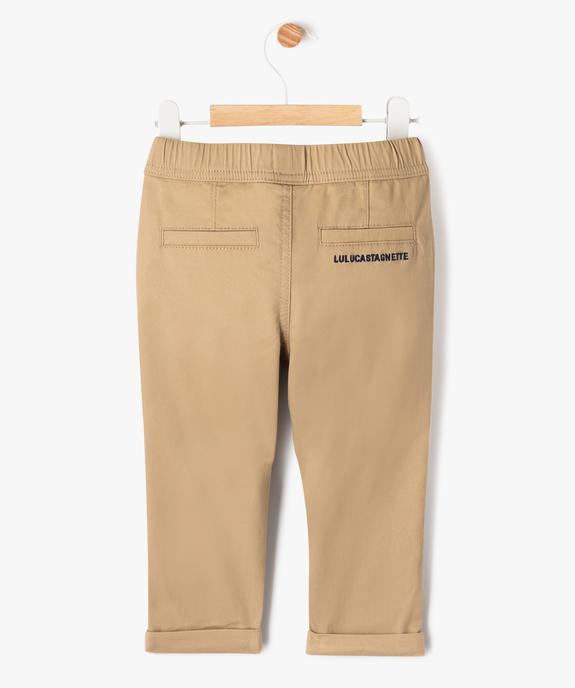 Pantalon chino avec taille élastique bébé garçon - LuluCastagnette vue5 - LULUCASTAGNETTE - GEMO