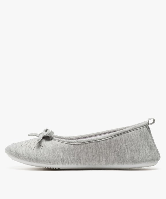 Chaussons femme forme ballerine avec strass et perforations vue3 - GEMO(HOMWR FEM) - GEMO