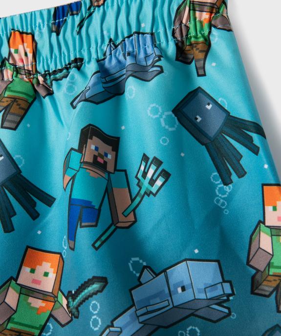 Short de surf imprimé garçon - Minecraft vue2 - MINECRAFT - GEMO