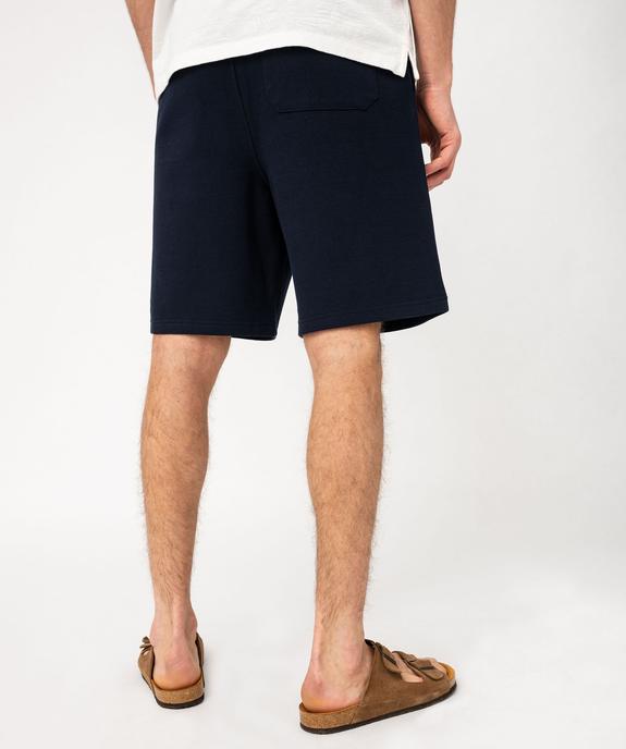 Bermuda en maille piquée à taille élastiquée homme vue3 - GEMO (HOMME) - GEMO