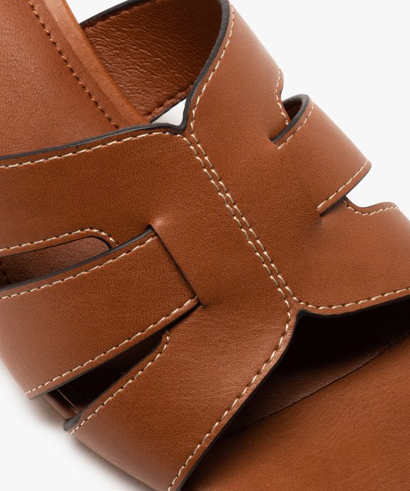 Mules femme unies à talon carré  vue6 - GEMO(URBAIN) - GEMO