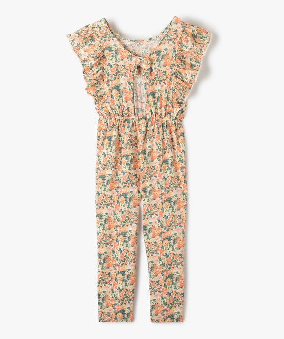Combinaison fille fleurie fluide à volants vue4 - GEMO (ENFANT) - GEMO