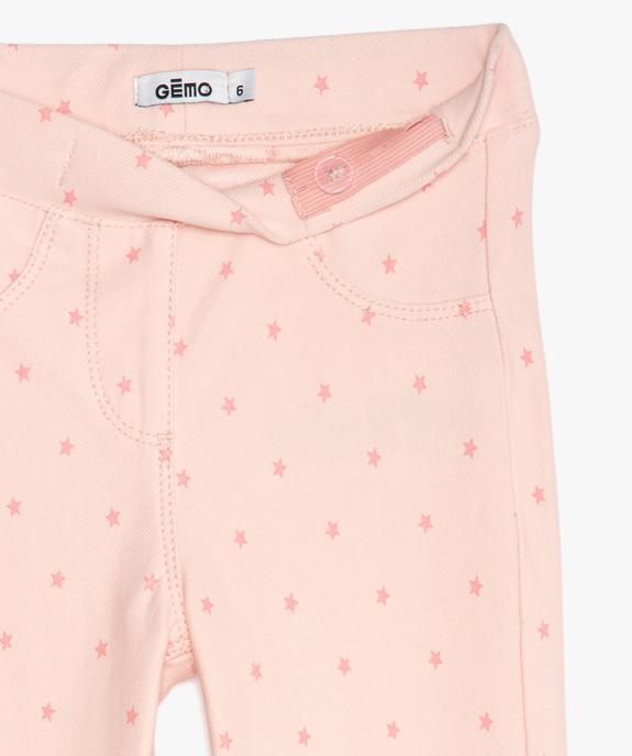 Jegging fille uni avec taille ajustable vue2 - GEMO (ENFANT) - GEMO