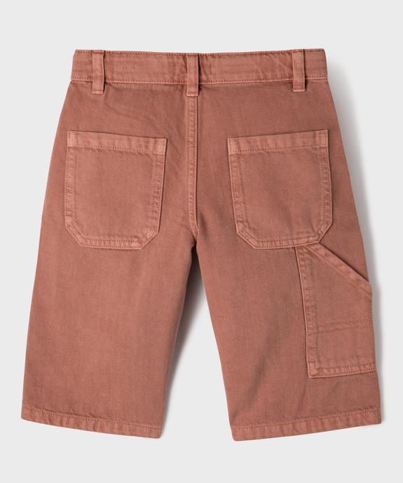 Bermuda skater multipoche en coton garçon vue3 - GEMO 4G GARCON - GEMO