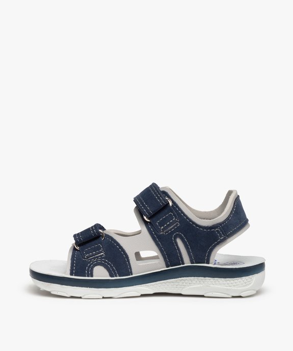 Sandales sport garçon à scratch et surpiqûres contrastantes vue3 - GEMO (ENFANT) - GEMO