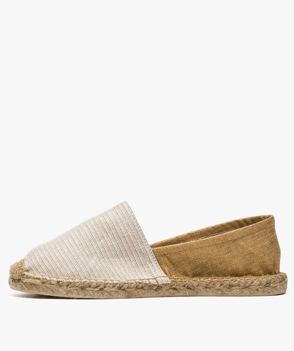Espadrilles femme bicolores avec paillettes vue3 - GEMO (PLAGE) - GEMO