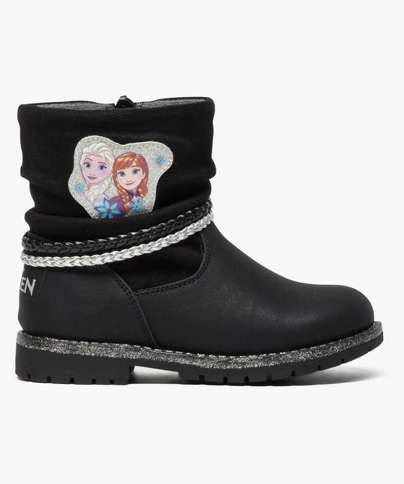 Bottines bi-matières avec motifs Reine des Neiges - Disney vue1 - REINE DES NEIGE - GEMO