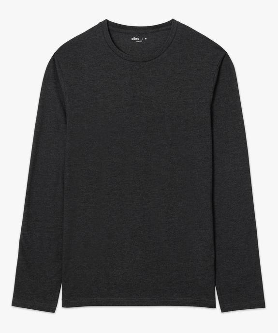 Tee-shirt à manches longues et col rond homme vue4 - GEMO 4G HOMME - GEMO