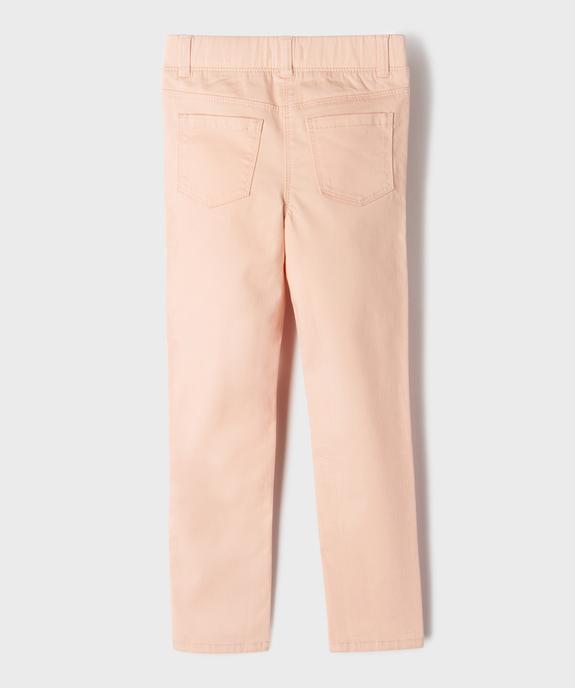Pantalon slim avec taille ajustable fille vue3 - GEMO (ENFANT) - GEMO
