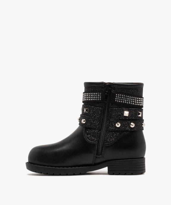 Boots fille à col clouté fantaisie strass et paillettes vue4 - LOVELY WINGS GEMO FOR GOOD - GEMO