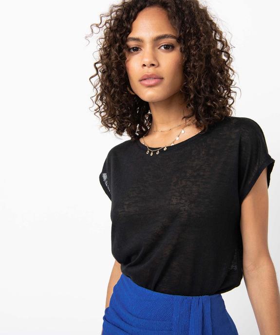 Tee-shirt femme en maille fine sans manches vue2 - GEMO(FEMME PAP) - GEMO