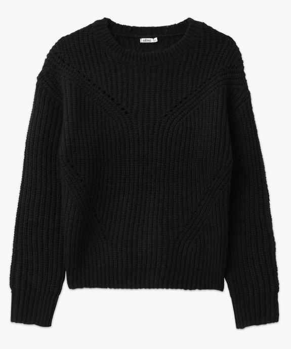 Pull femme en grosse maille fantaisie vue4 - GEMO(FEMME PAP) - GEMO