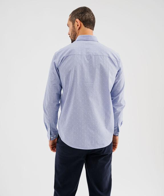 Chemise manches longues à rayures et pois brodé coupe regular homme vue2 - GEMO 4G HOMME - GEMO