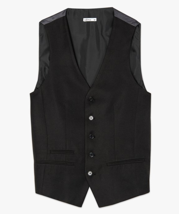 Gilet de costume homme fermeture 5 boutons vue4 - GEMO (HOMME) - GEMO