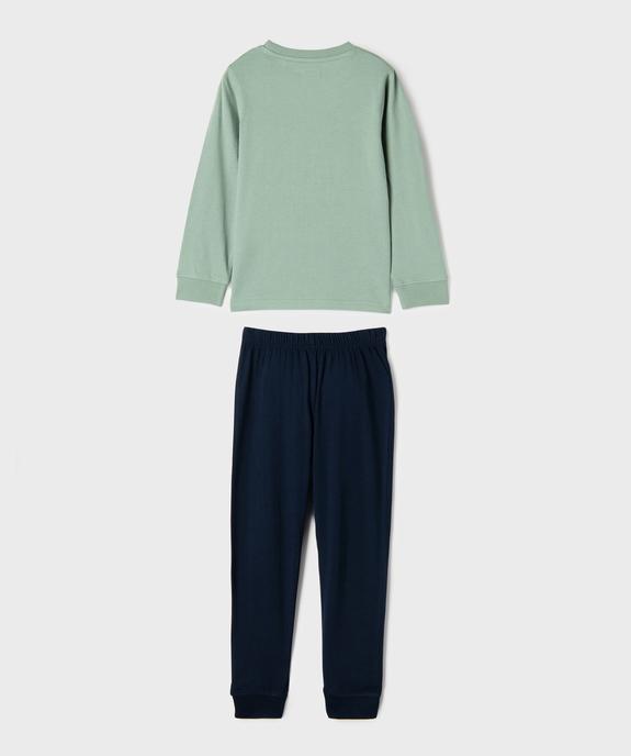 Pyjama bicolore avec inscription multicolore garçon vue3 - GEMO 4G GARCON - GEMO