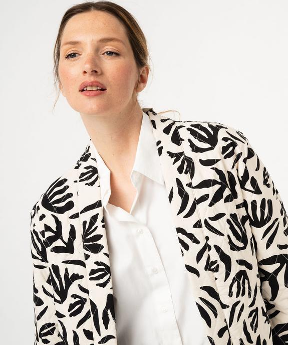 Veste matelassée imprimée femme vue3 - GEMO 4G FEMME - GEMO