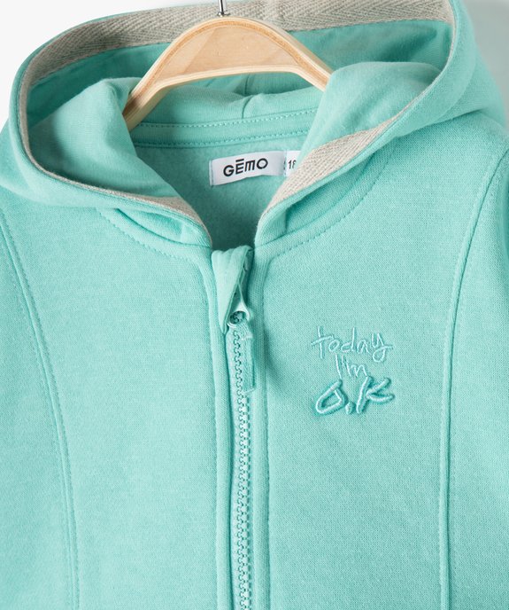Sweat zippé molletonné à capuche bébé garçon vue2 - GEMO(BEBE DEBT) - GEMO