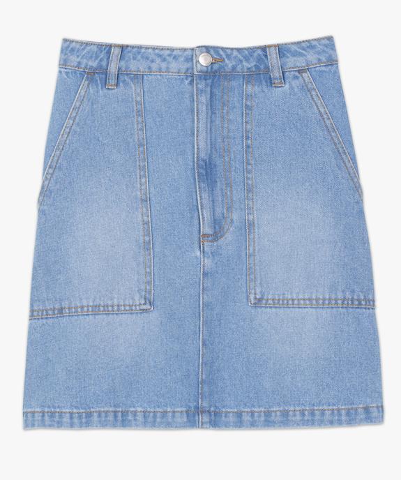 Jupe en jean pour femme avec larges poches vue4 - FOLLOW ME - GEMO
