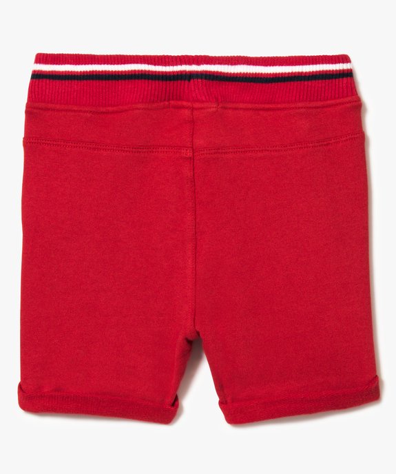 Bermuda bébé en jersey bouclette avec taille élastique vue2 - GEMO(BEBE DEBT) - GEMO