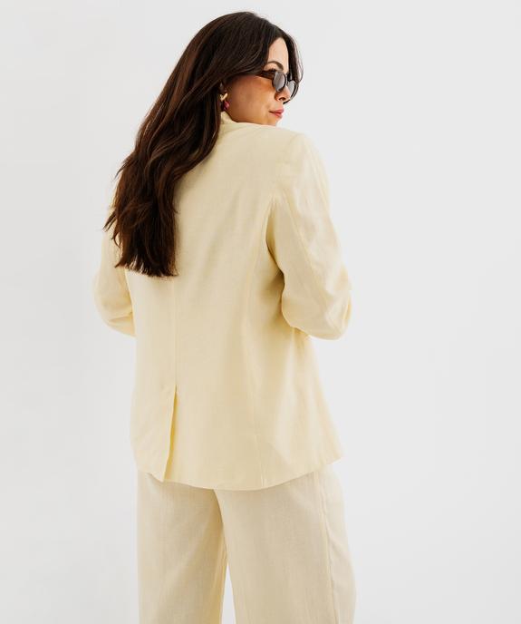 Veste blazer en viscose et lin femme grande taille vue3 - GEMO 4G GT - GEMO