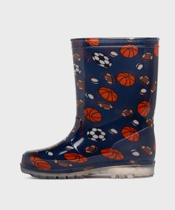 Bottes de pluie à motifs ballons garçon - 5 Miles vue3 - 5 MILES - GEMO