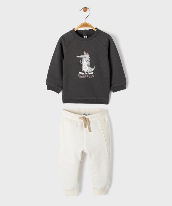 Ensemble 2 pièces bébé garçon sweat et pantalon vue1 - GEMO 4G BEBE - GEMO