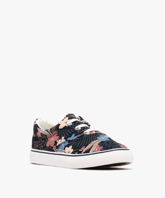Tennis en toile fleurie fille - Camps United vue2 - LOVELY WINGS - GEMO