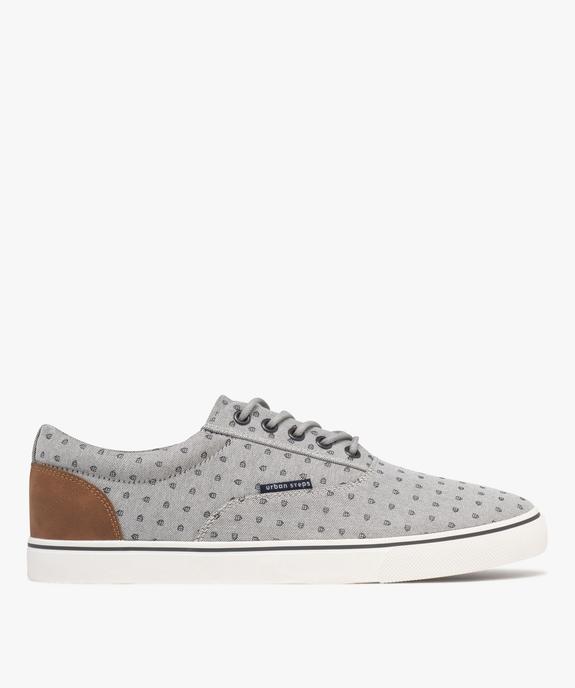 Tennis en toile à motifs fermeture lacets homme - Urban Steps vue2 - URBAN STEPS GEMO FOR GOOD - GEMO