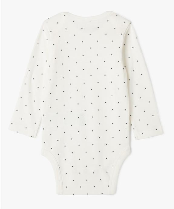Body à manches longues avec motifs variés bébé fille (lot de 3) vue4 - GEMO 4G BEBE - GEMO