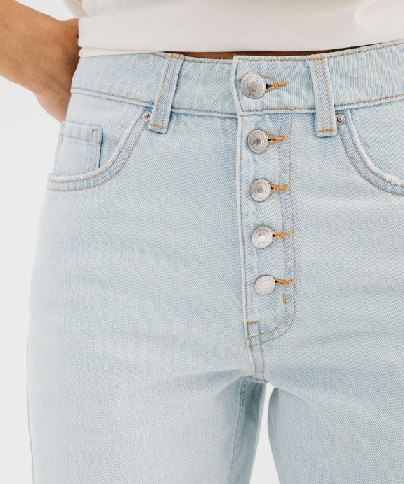 Jean 7/8ème coupe Straight taille haute femme vue2 - GEMO 4G FEMME - GEMO