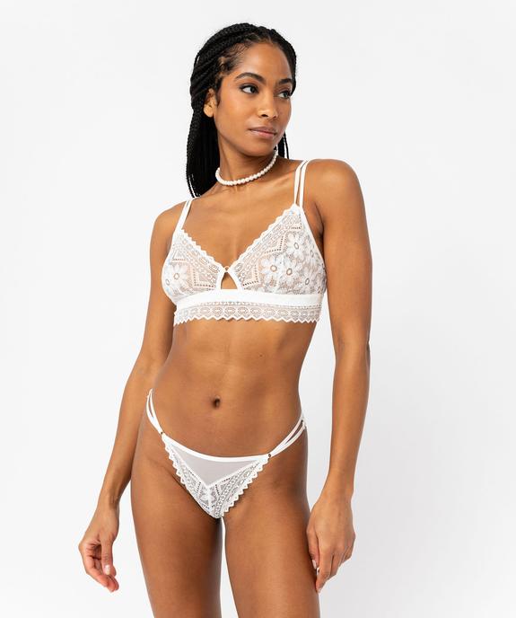 Soutien-gorge triangle en dentelle vue3 - GEMO(HOMWR FEM) - GEMO