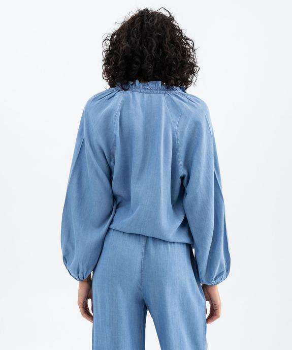 Blouse à manches longues en Lyocell femme  vue3 - GEMO 4G FEMME - GEMO