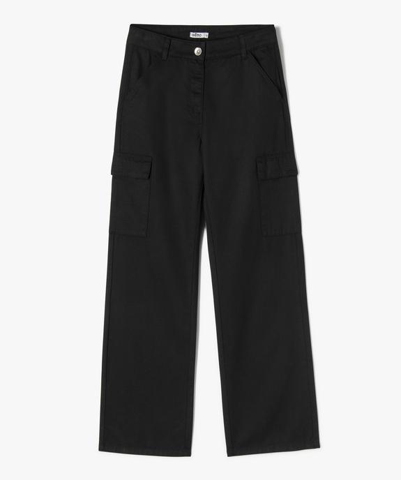 Pantalon cargo straight en coton fille vue1 - GEMO 4G FILLE - GEMO